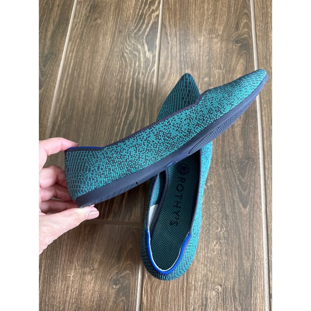 Rothy's size 7 Spruce Python blue Points worn 1 t… - image 6